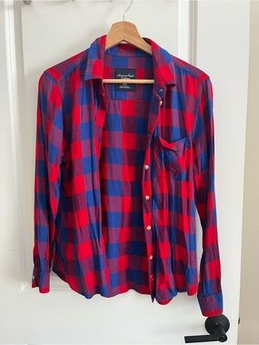 American Eagle Blue/Red Flannel Sz M